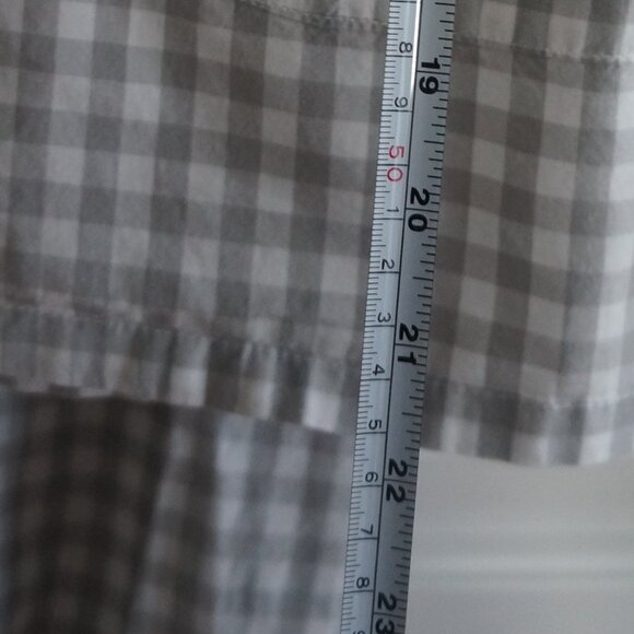 100% Cotton Grey Gingham Plaid Pajama set - Picture 6 of 8